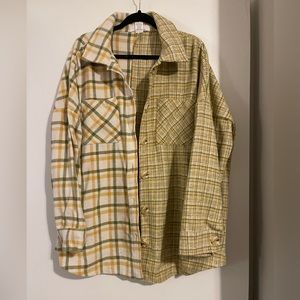 Woman’s Love is for Eternity Plaid Patchwork Shacket XL